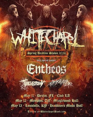 Whitechapel 2026 tour poster